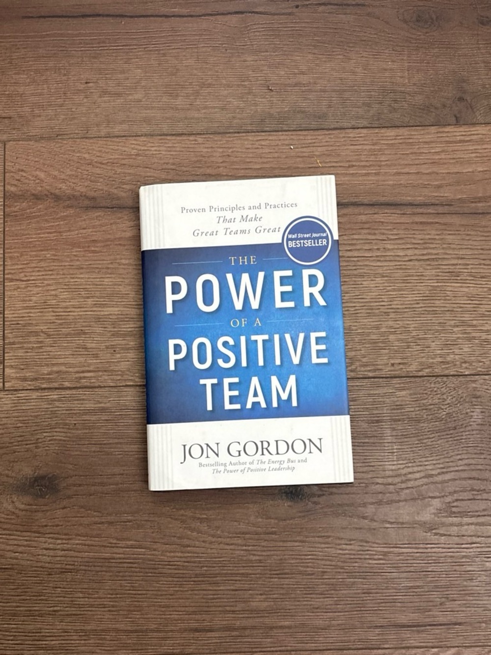 Source Unknown Blue and White "The Power of a Positive Team" Notebook